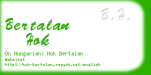 bertalan hok business card